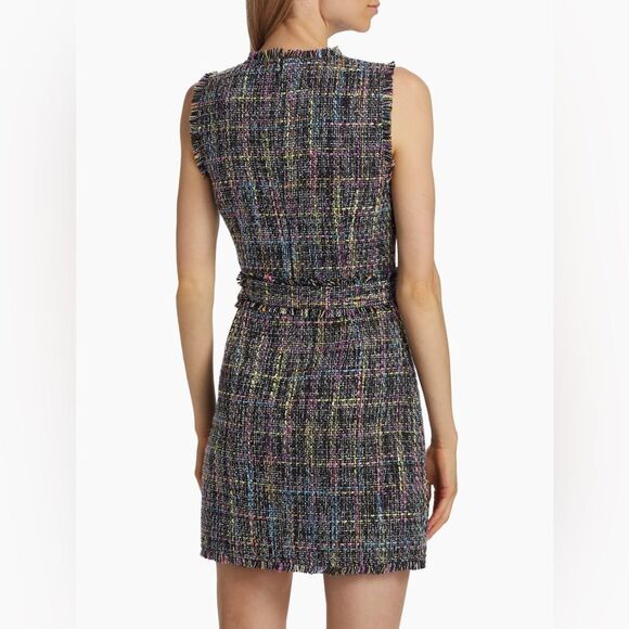 Cinq à Sept Rochelle Belted Tweed Minidress size 4 - Picture 3 of 14